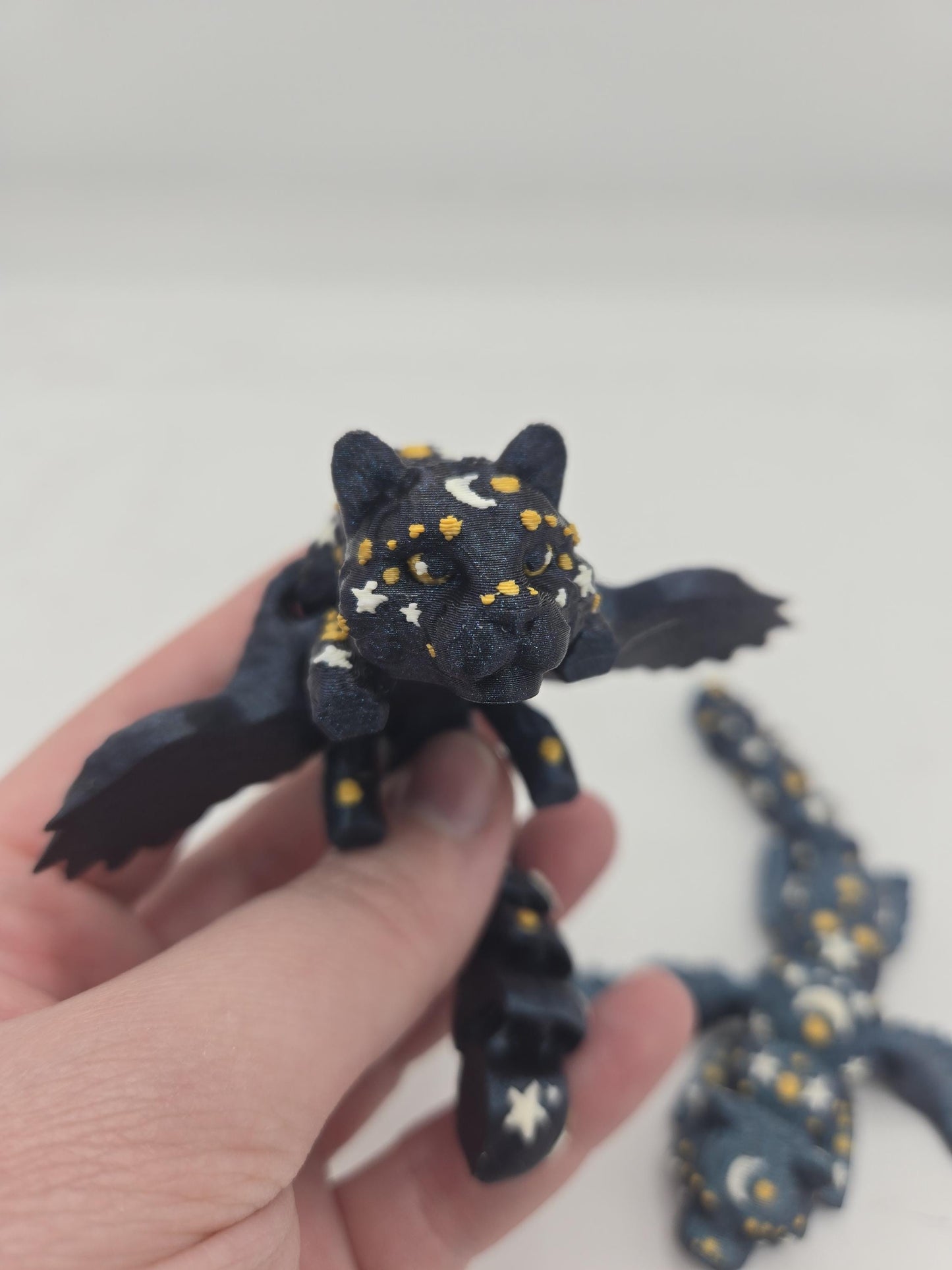 Baby Lunar Panther - Cute Winged Cat Flexi 3D Print