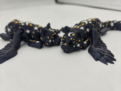 Baby Lunar Panther - Cute Winged Cat Flexi 3D Print