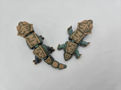 Mini Crested Gecko Articulated Color Customizable | Nubbed or Full Tail | Regular or Keychain Flexi |3D Print