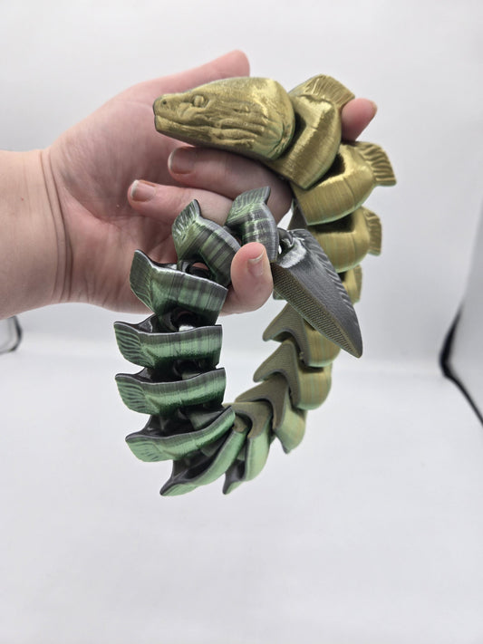 Moray Eel Flexi | Adult, Baby or Baby Keychain Available | 3D Print