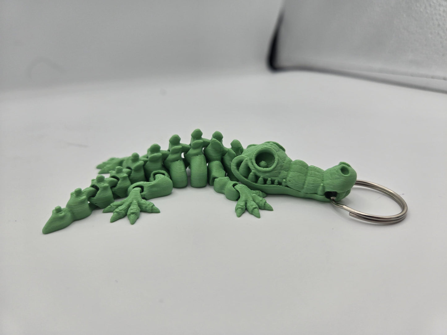 Mini Skeleton Alligator/Crocodile Flexi Keychain or Regular Flexi |3D Print