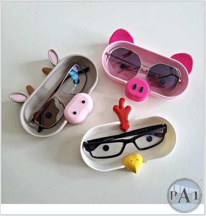 Adorable Animal Glasses Holder | Bunny, Fox, Bear, Chicken, Pig, Cow | 3D Printed Eyewear Holder