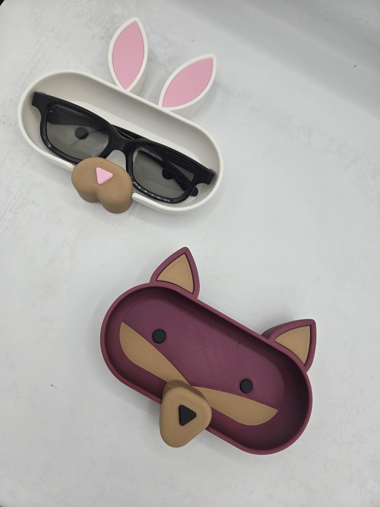 Adorable Animal Glasses Holder | Bunny, Fox, Bear, Chicken, Pig, Cow | 3D Printed Eyewear Holder