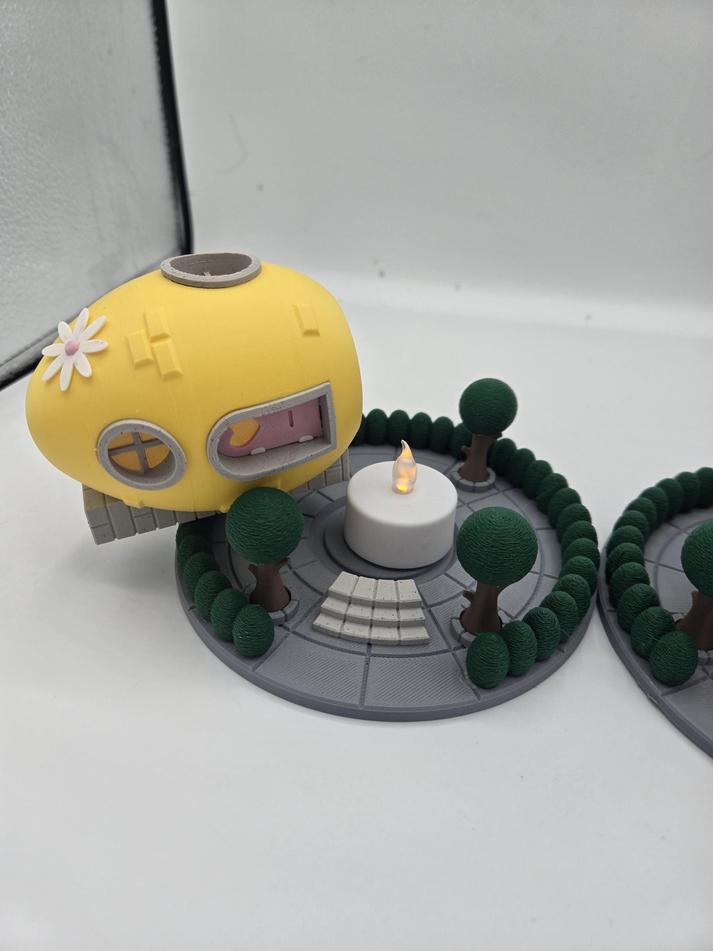 Easter Egg Fairy House Decor with LED Tealight – 3D Printed Spring Home Accent