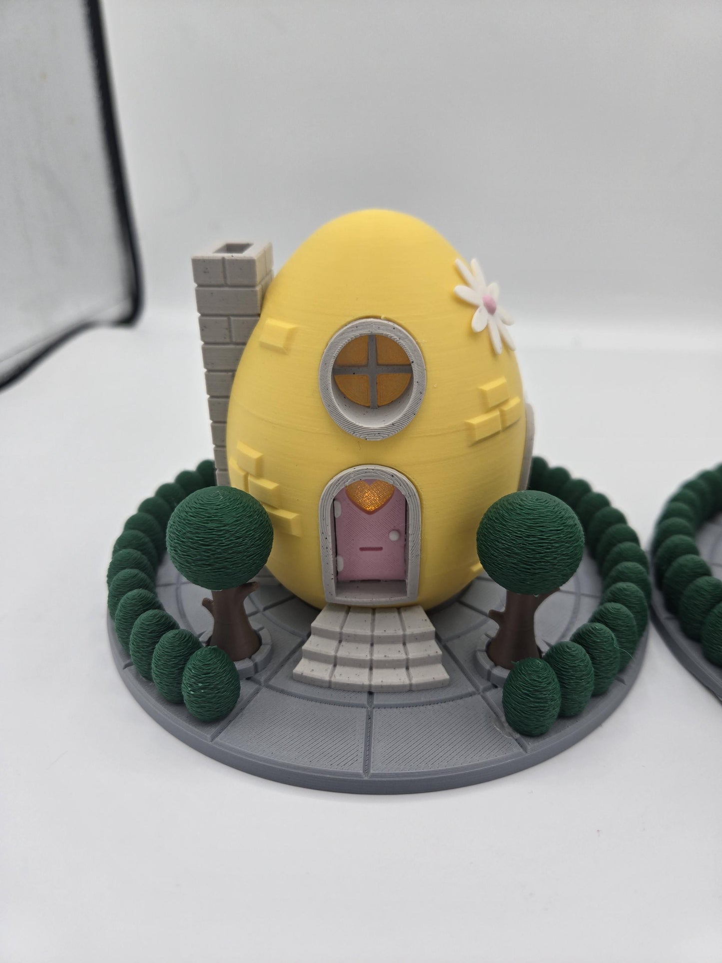 Easter Egg Fairy House Decor with LED Tealight – 3D Printed Spring Home Accent