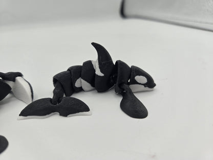 Tiny Orca Whale Flexi Articulated Killer Whale 3D Print