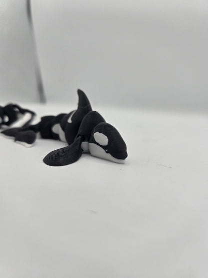 Tiny Orca Whale Flexi Articulated Killer Whale 3D Print