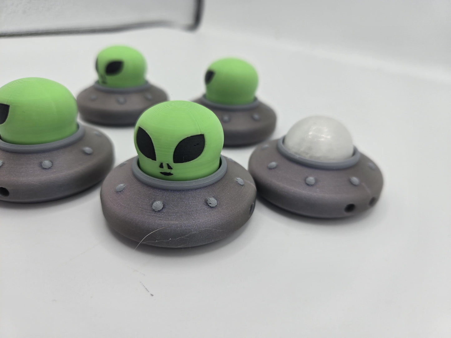 UFO Mechanical Key Clickers – Regular or Spinner Duo – Alien or Plain UFO 3D Print