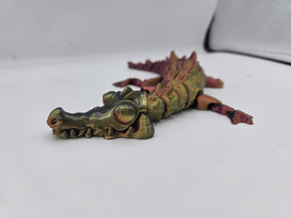 Flexi Crocodile with Poseable Jaw Articulated 3D Print: