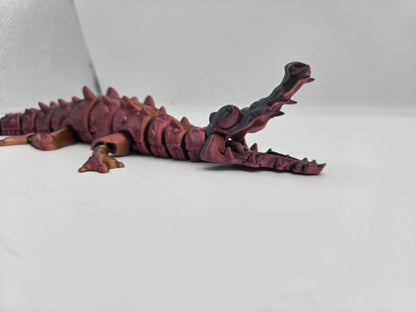 Flexi Crocodile with Poseable Jaw Articulated 3D Print: