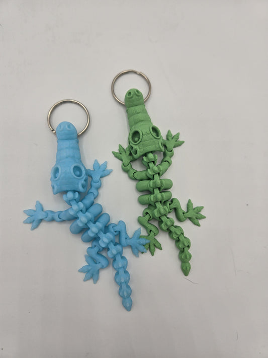 Mini Skeleton Alligator/Crocodile Flexi Keychain or Regular Flexi |3D Print