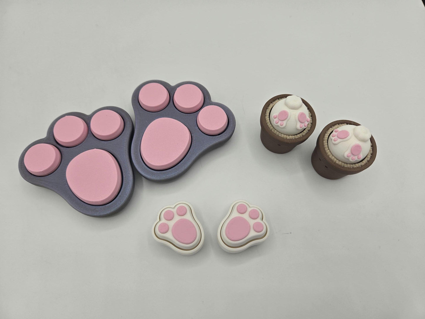 Spring Bunny Easter-Themed Mechanical Key Fidget Clickers | 3D Print