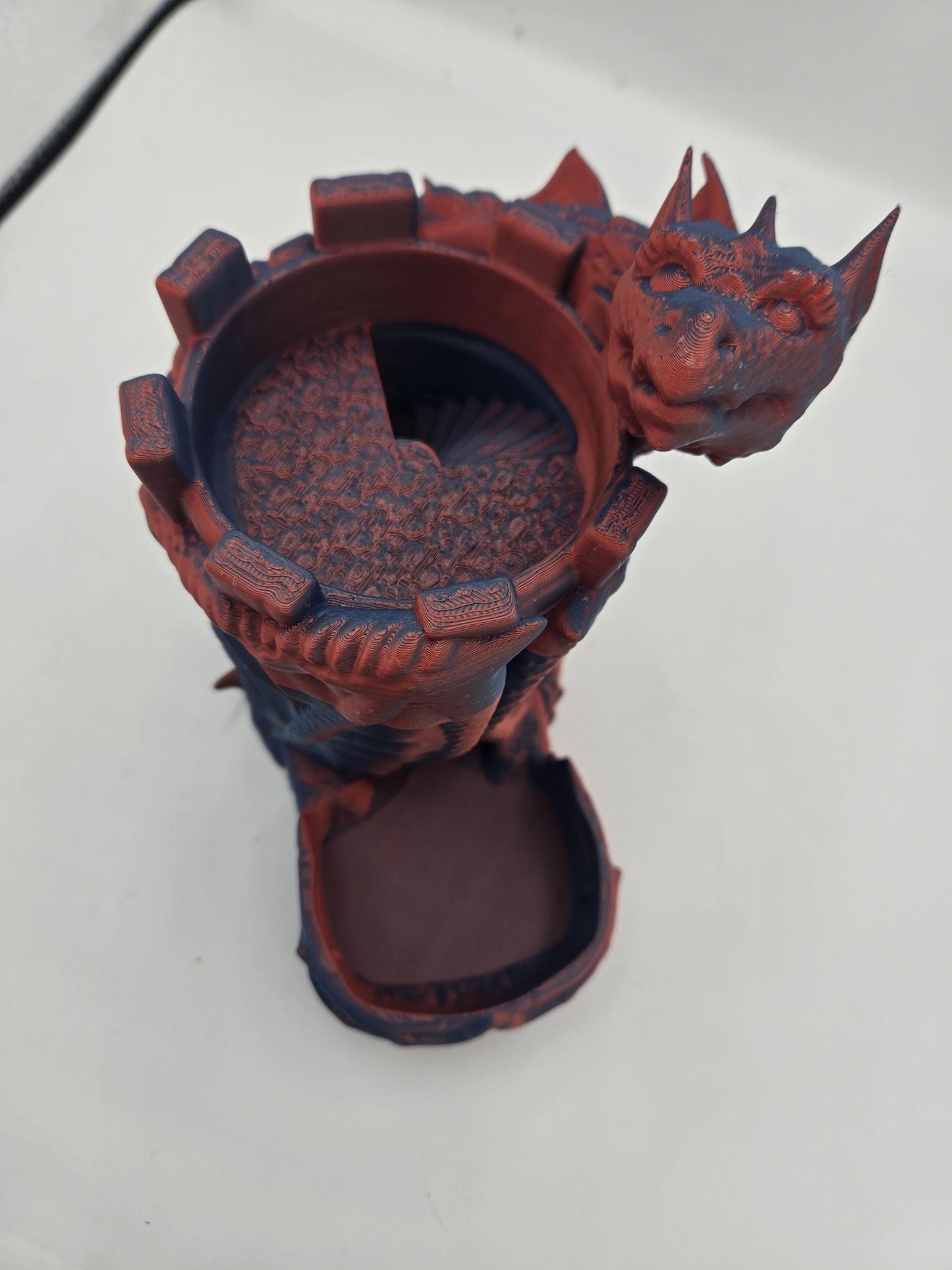 Dragon Wrapped Guarded Castle Dice Tower 3D Print