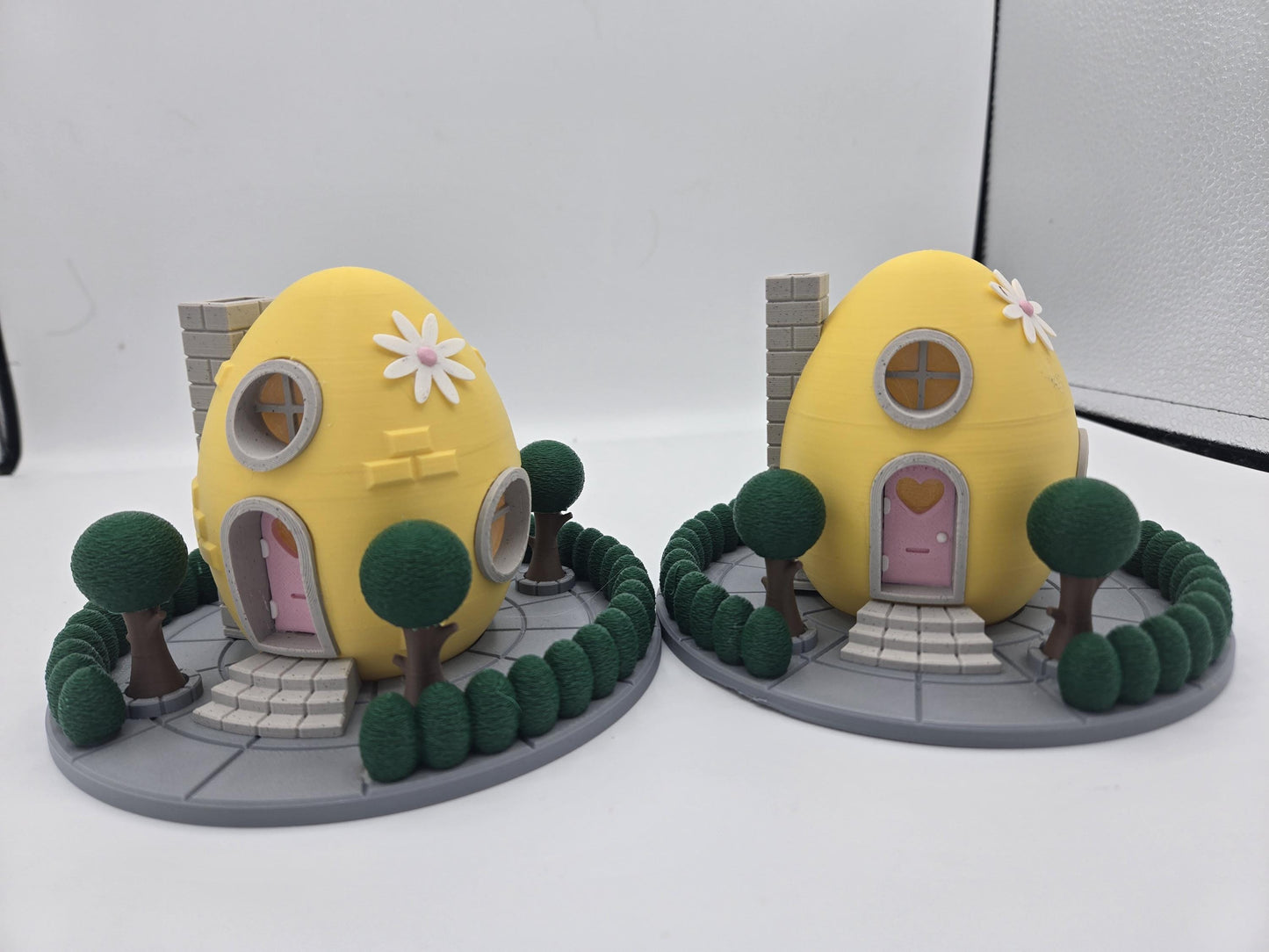 Easter Egg Fairy House Decor with LED Tealight – 3D Printed Spring Home Accent