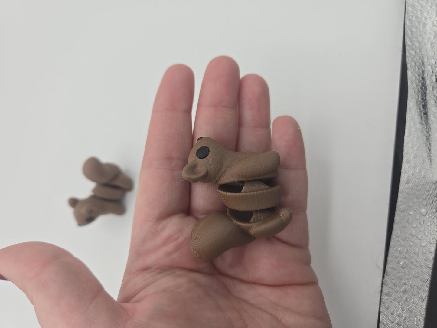 Cute Seated Tiny Squirrel Flexi | Keychain or Standard | 3D Printed Woodland Animal
