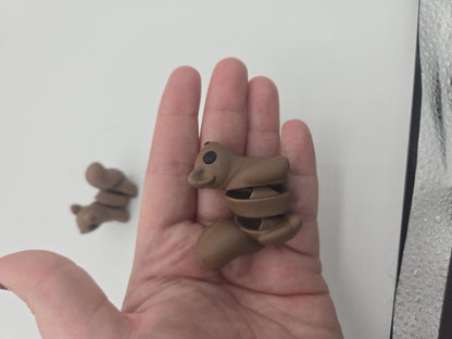 Cute Seated Tiny Squirrel Flexi | Keychain or Standard | 3D Printed Woodland Animal