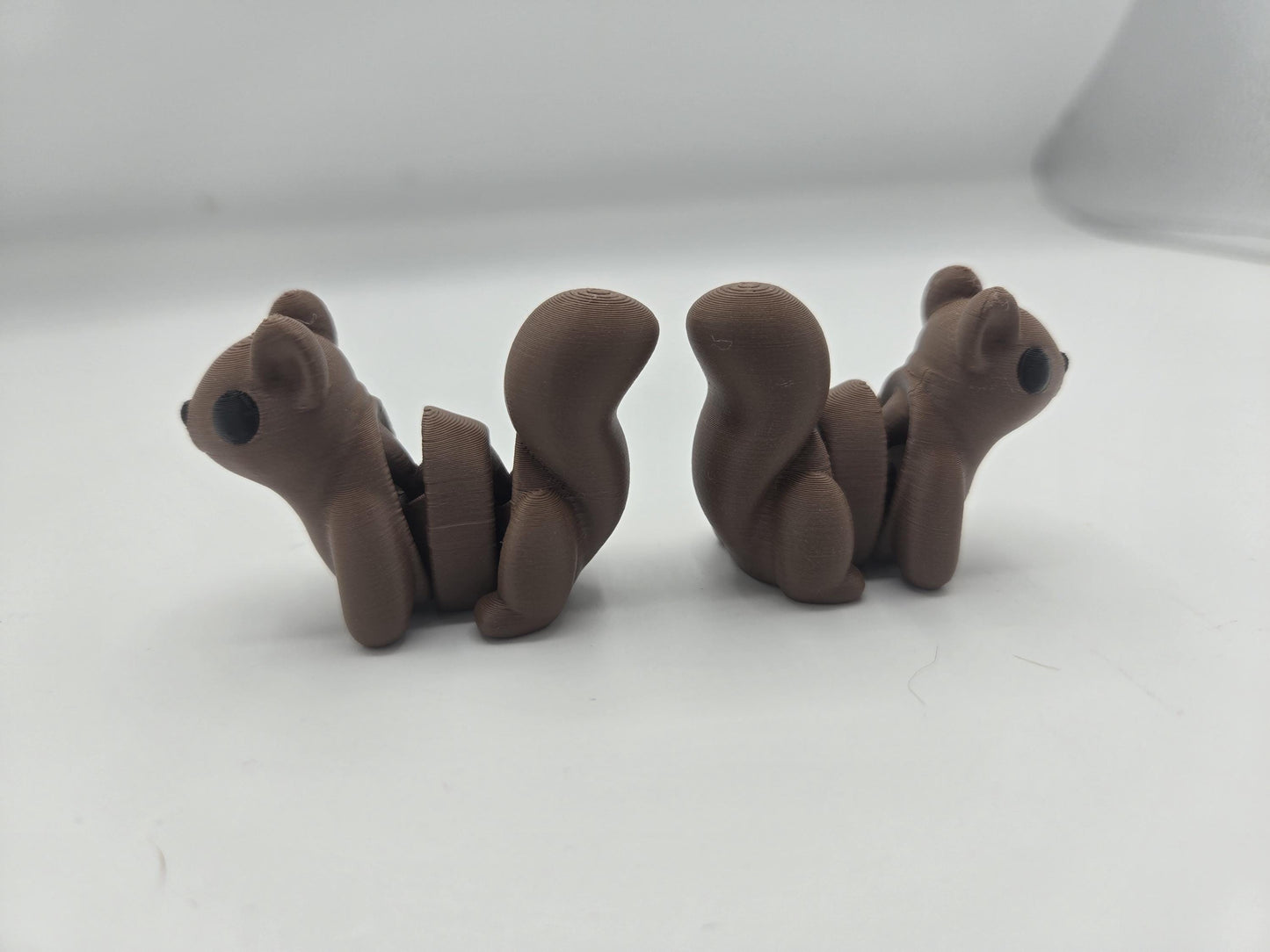 Cute Seated Tiny Squirrel Flexi | Keychain or Standard | 3D Printed Woodland Animal