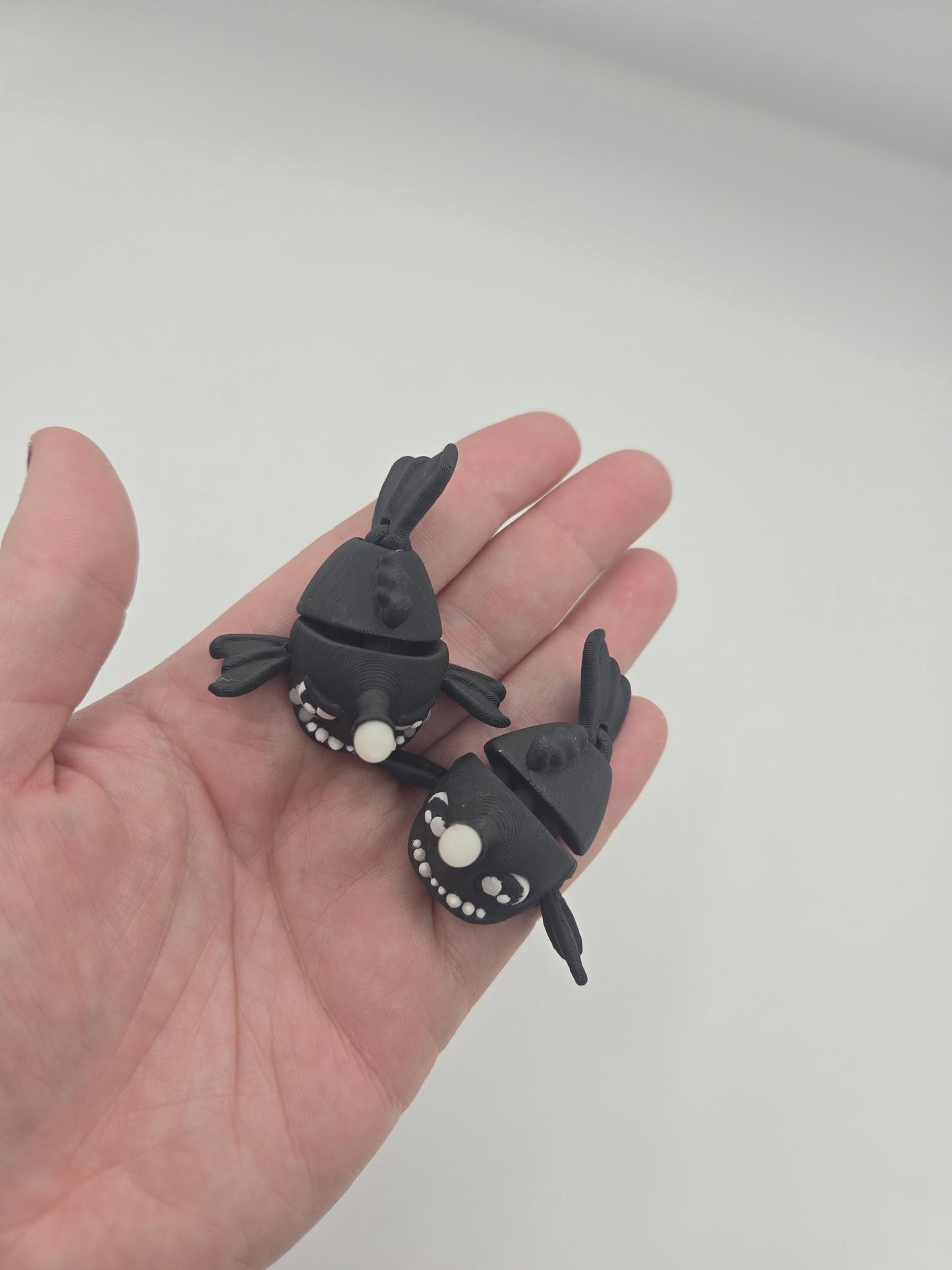 Cute Tiny Angler Fish Flexi | Two Styles – Happy or Sad | 3D Printed Collectible