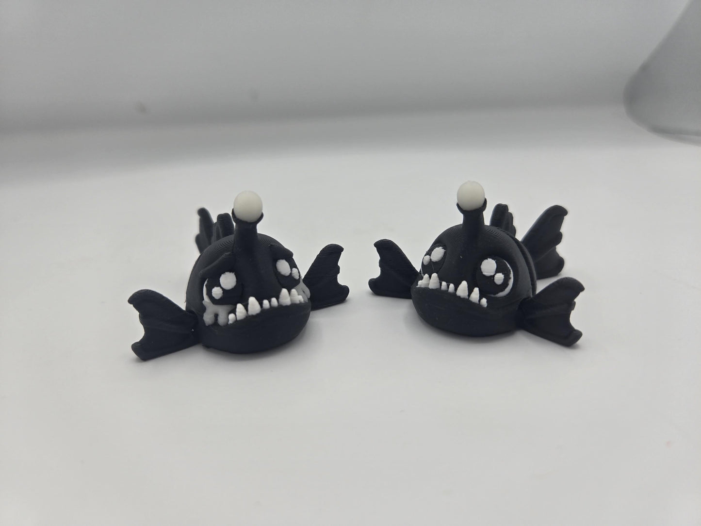 Cute Tiny Angler Fish Flexi | Two Styles – Happy or Sad | 3D Printed Collectible