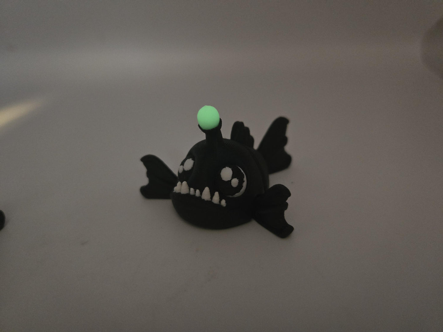 Cute Tiny Angler Fish Flexi | Two Styles – Happy or Sad | 3D Printed Collectible