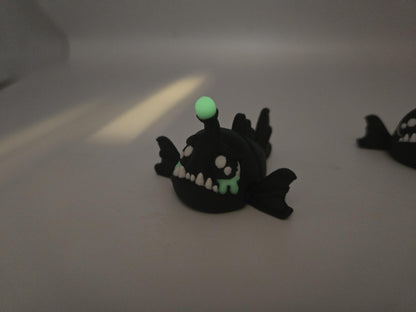 Cute Tiny Angler Fish Flexi | Two Styles – Happy or Sad | 3D Printed Collectible