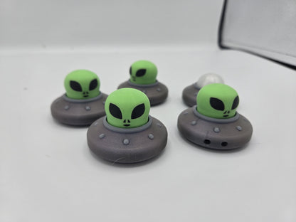 UFO Mechanical Key Clickers – Regular or Spinner Duo – Alien or Plain UFO 3D Print