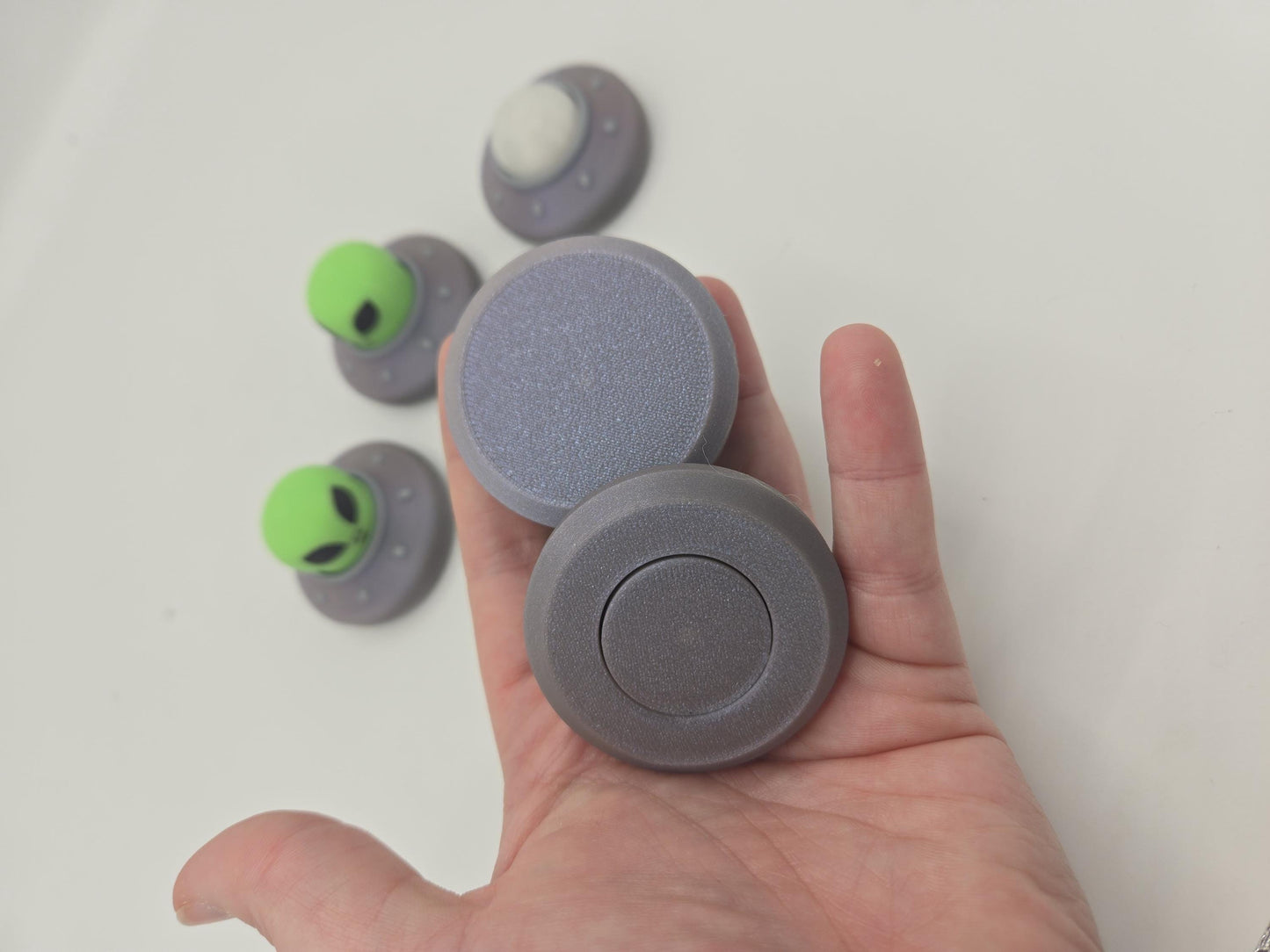 UFO Mechanical Key Clickers – Regular or Spinner Duo – Alien or Plain UFO 3D Print