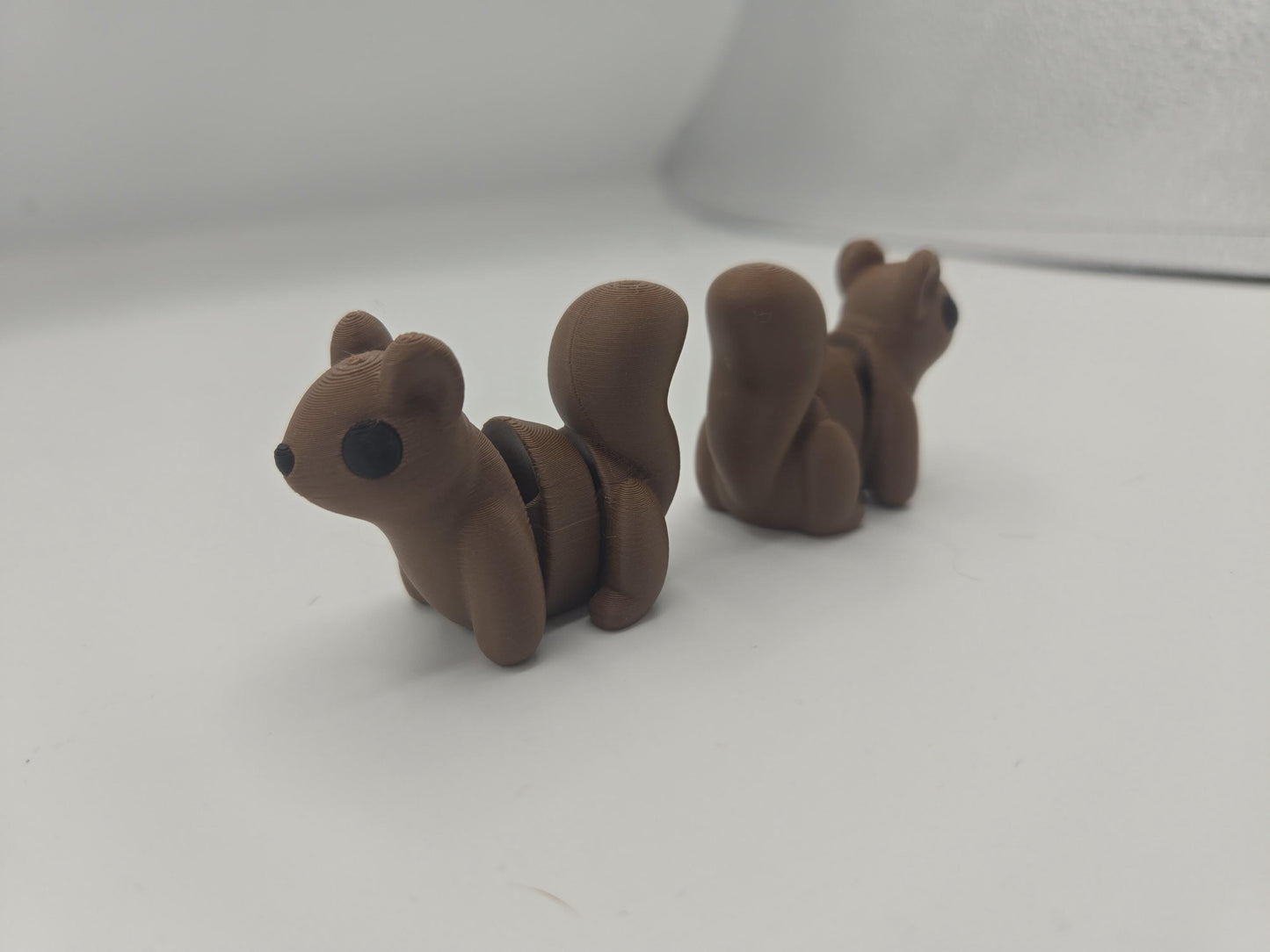 Cute Seated Tiny Squirrel Flexi | Keychain or Standard | 3D Printed Woodland Animal