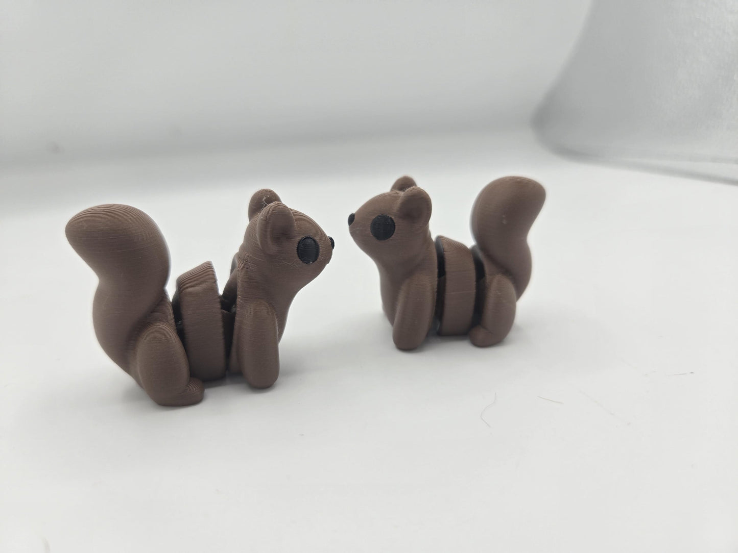 Cute Seated Tiny Squirrel Flexi | Keychain or Standard | 3D Printed Woodland Animal