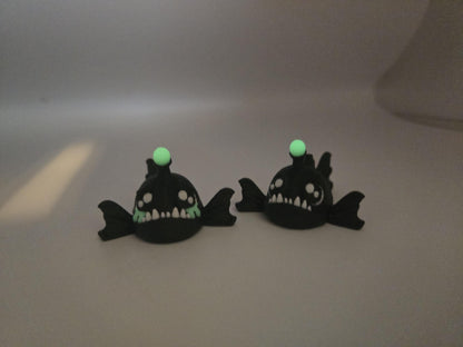 Cute Tiny Angler Fish Flexi | Two Styles – Happy or Sad | 3D Printed Collectible