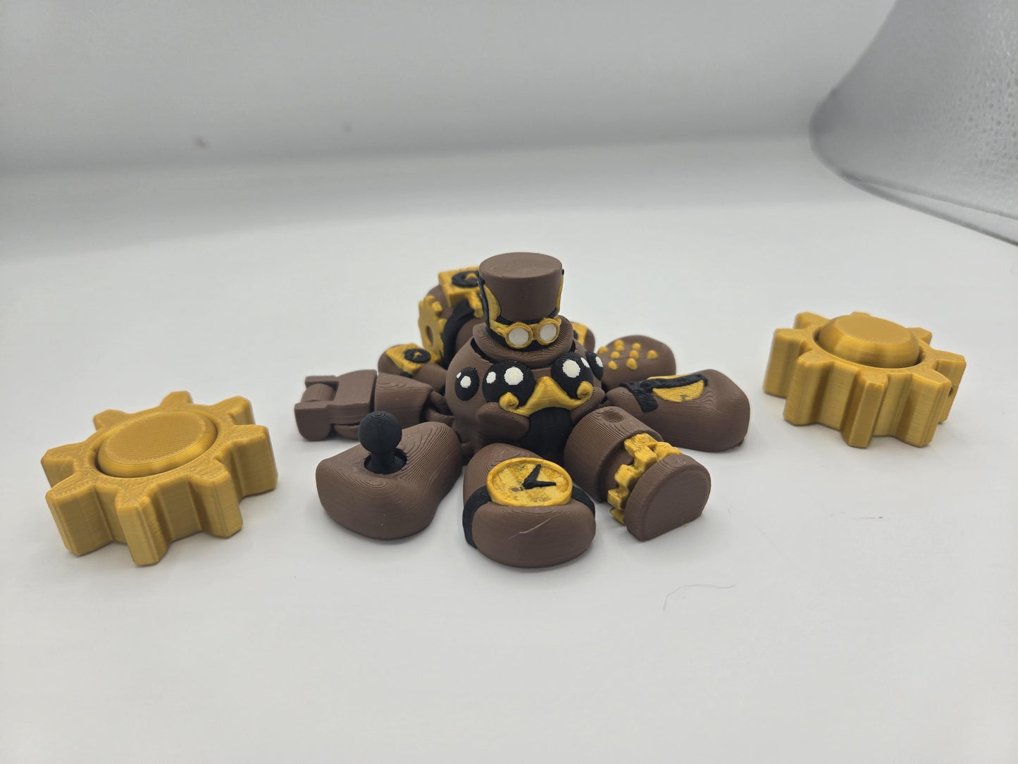 Steampunk Style Fidgets | Multifidget Spider, Gear Clicker, or Spinner | 3D Printed Mechanical Toy