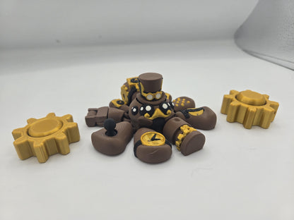 Steampunk Style Fidgets | Multifidget Spider, Gear Clicker, or Spinner | 3D Printed Mechanical Toy