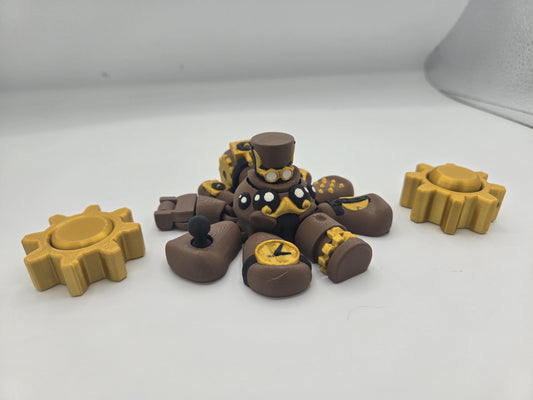Steampunk Style Fidgets | Multifidget Spider, Gear Clicker, or Spinner | 3D Printed Mechanical Toy