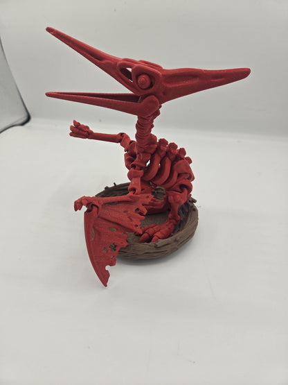 Pterodactyl Skeleton Flexi with Optional Nest 3D Print