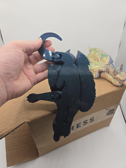 Sleepy Dragon Shelf Buddy Fantasy Home Decor 3D Print