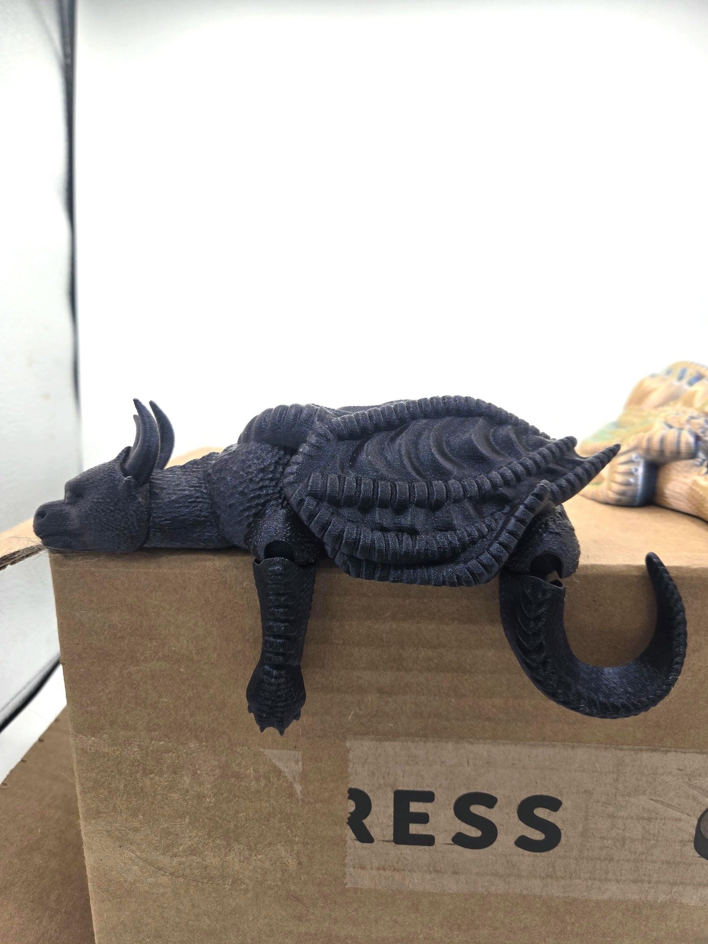 Sleepy Dragon Shelf Buddy Fantasy Home Decor 3D Print