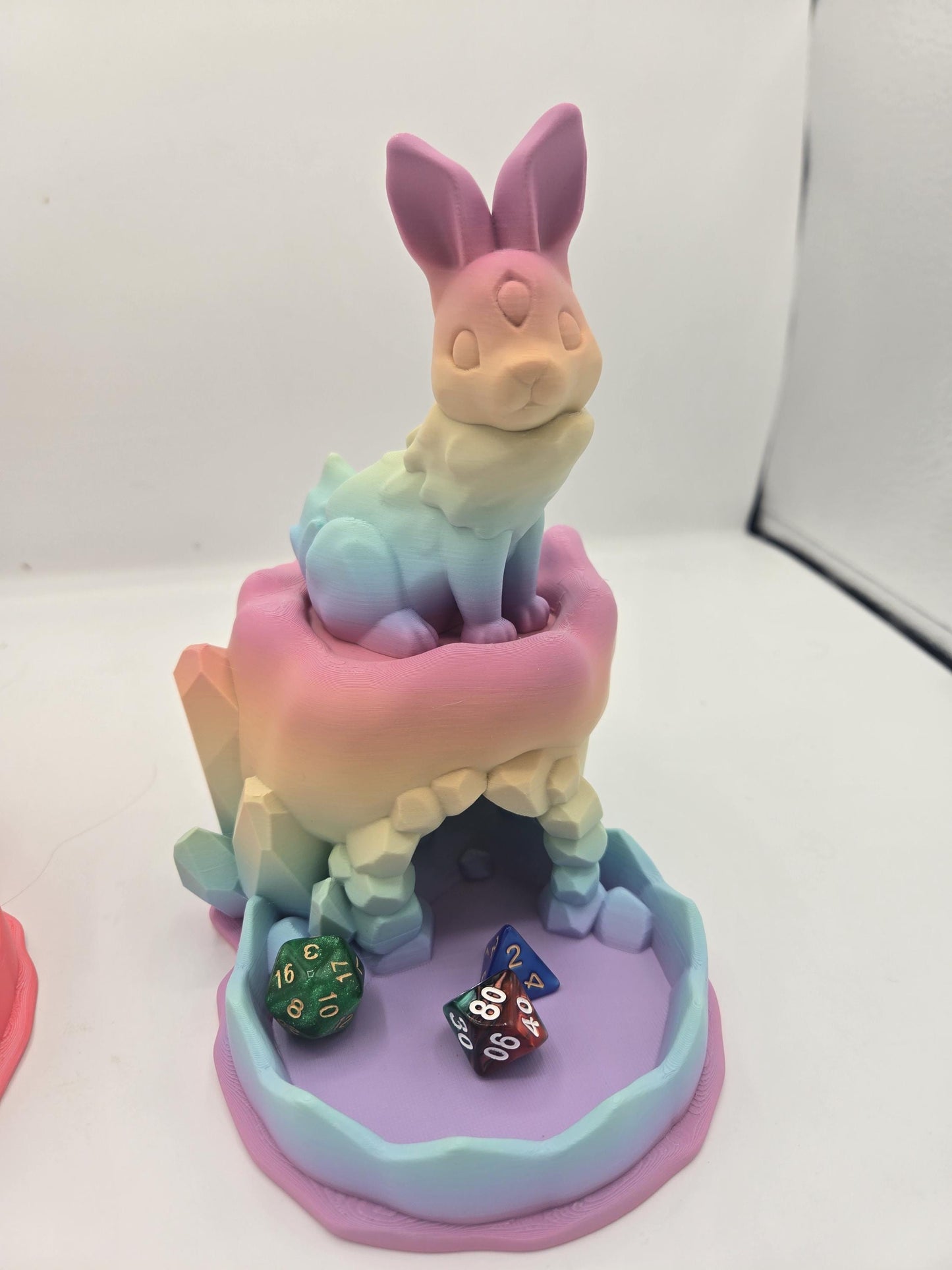 Jeweled Rabbit Dice Tower and/or Dice Display TTRPG 3D Print