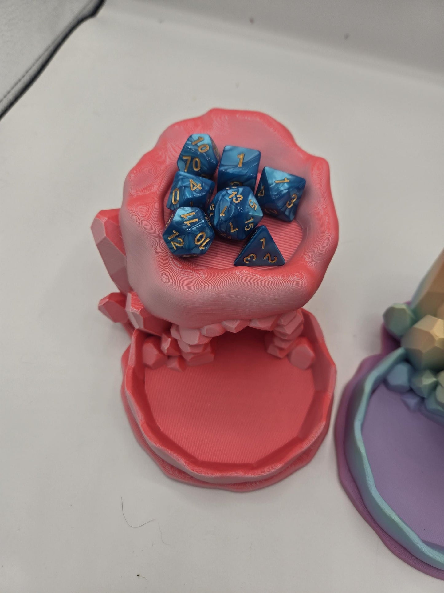 Jeweled Rabbit Dice Tower and/or Dice Display TTRPG 3D Print