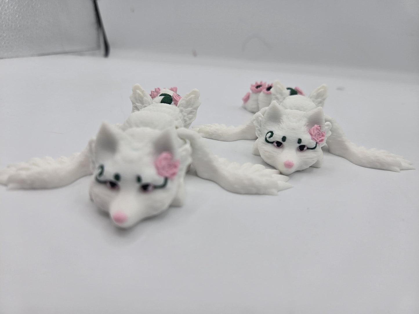 Tiny Baby Flower Adorned Fae Fox Flexi 3D Print