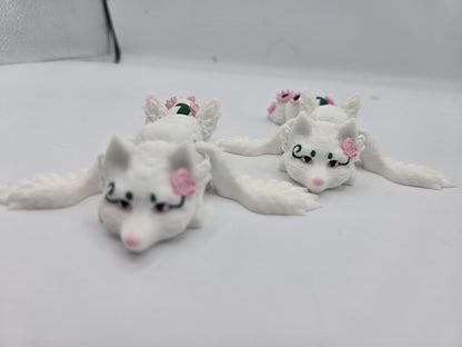 Tiny Baby Flower Adorned Fae Fox Flexi 3D Print
