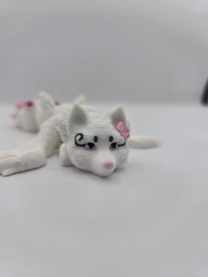 Tiny Baby Flower Adorned Fae Fox Flexi 3D Print