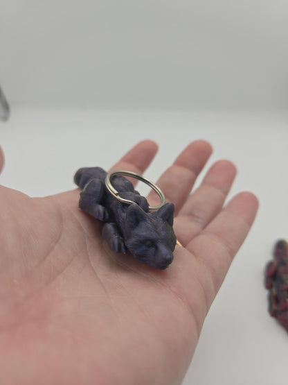 Baby Scruffed Fox or Dragon Keychain 3D Print