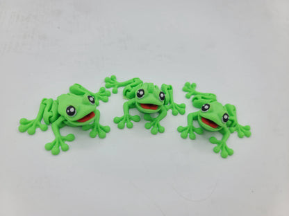 Tiny Smiley Tree Frogs Flexi 3D Print