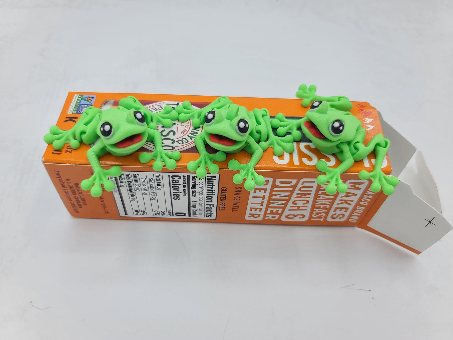 Tiny Smiley Tree Frogs Flexi 3D Print