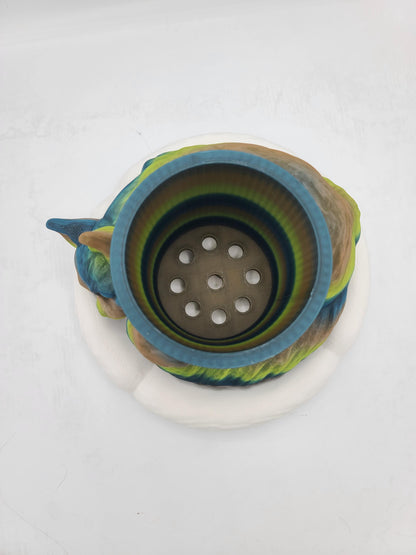 Cute Cozy Sleeping Cat Indoor Planter on a Drainage "Pillow" 3D Print