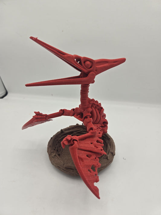Pterodactyl Skeleton Flexi with Optional Nest 3D Print