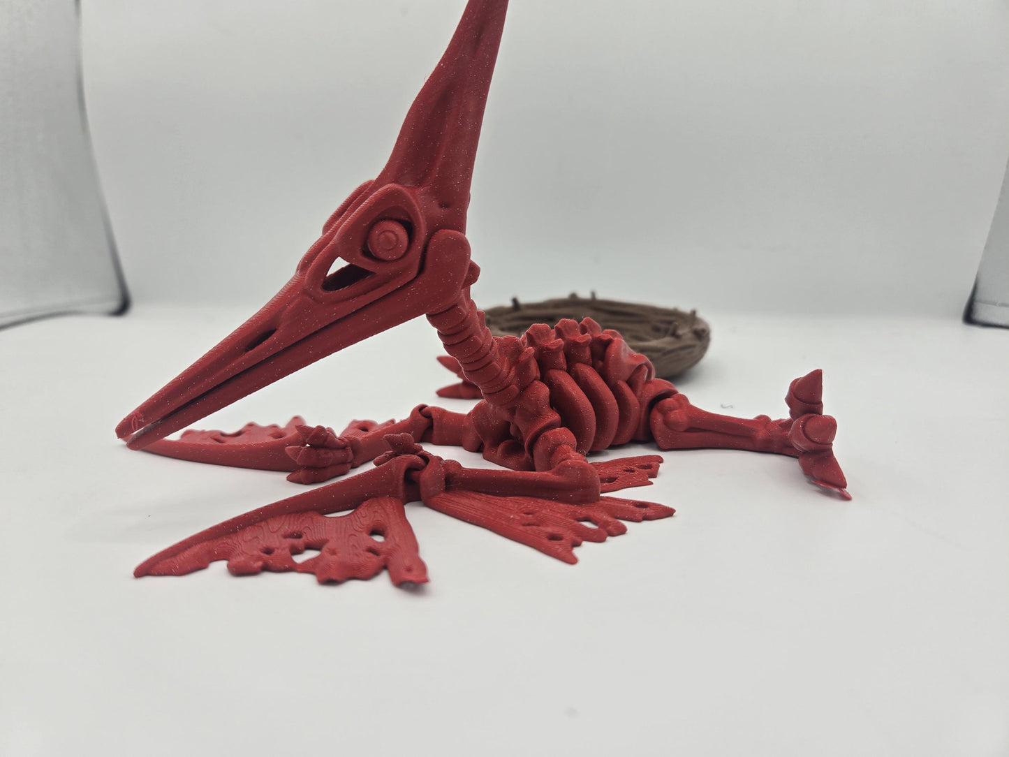 Pterodactyl Skeleton Flexi with Optional Nest 3D Print