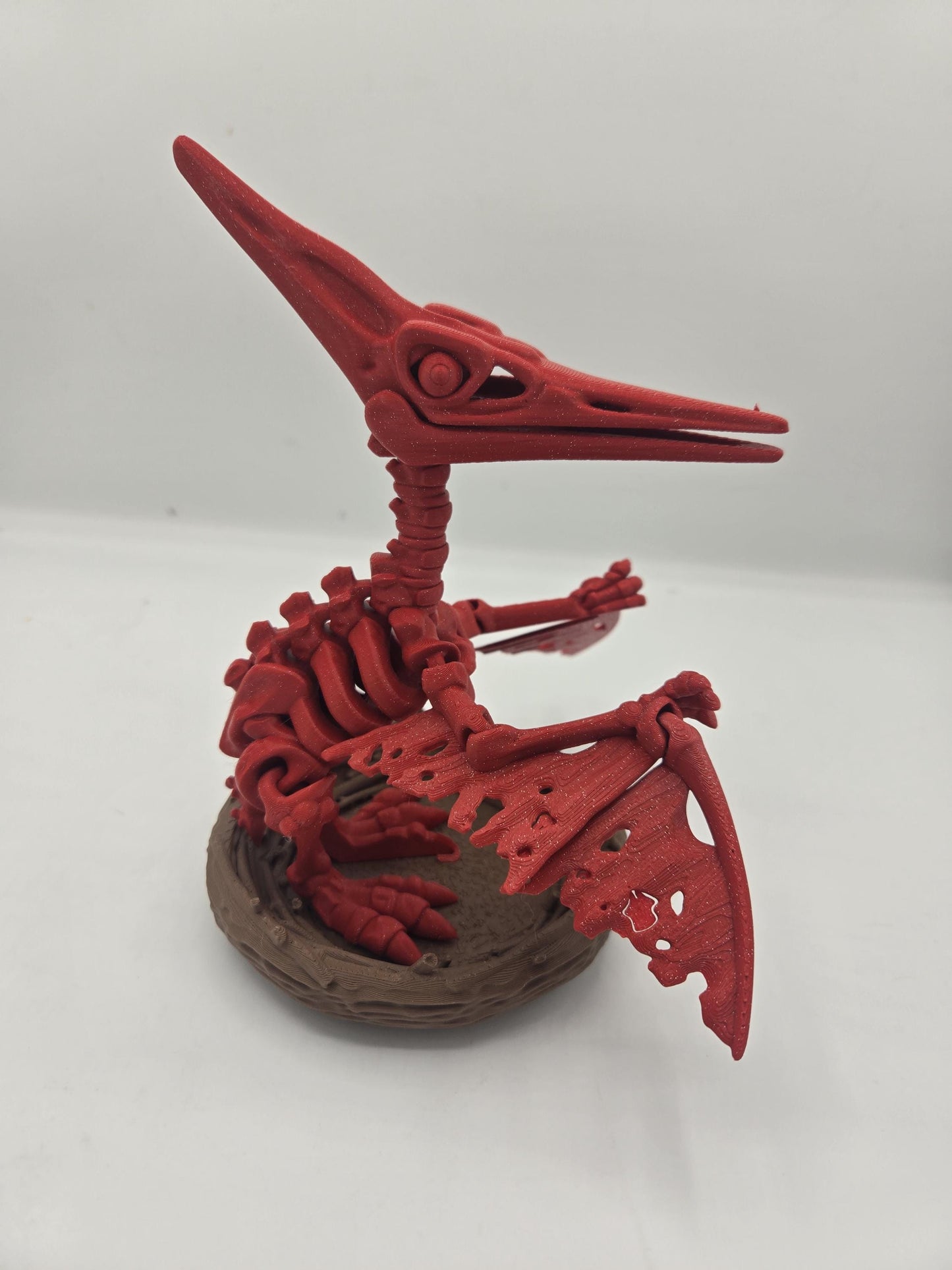 Pterodactyl Skeleton Flexi with Optional Nest 3D Print