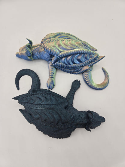 Sleepy Dragon Shelf Buddy Fantasy Home Decor 3D Print