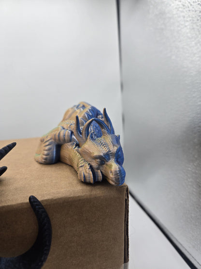 Sleepy Dragon Shelf Buddy Fantasy Home Decor 3D Print